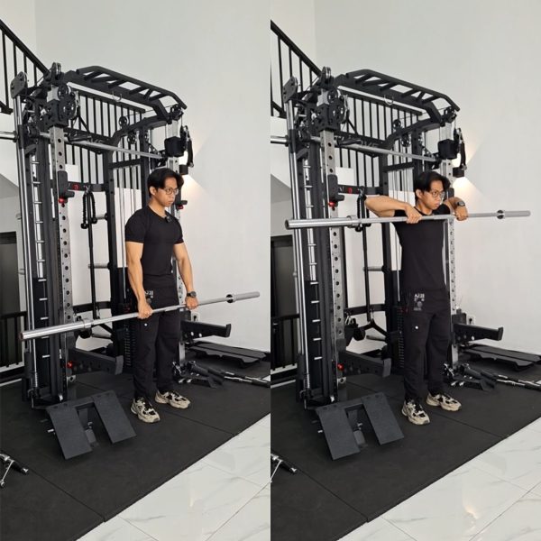 Side Shoulder - Barbell Upright Row (Standing)